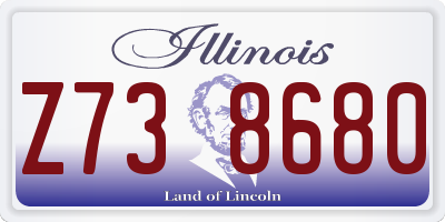 IL license plate Z738680