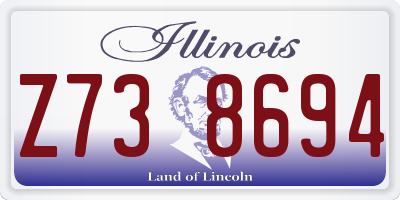 IL license plate Z738694
