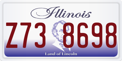 IL license plate Z738698