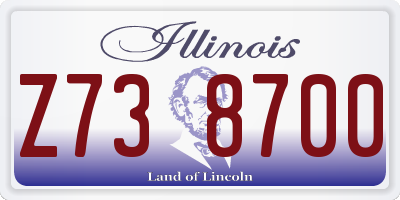 IL license plate Z738700