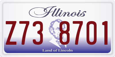 IL license plate Z738701