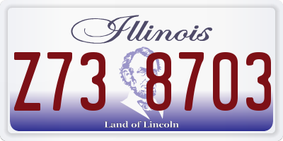 IL license plate Z738703
