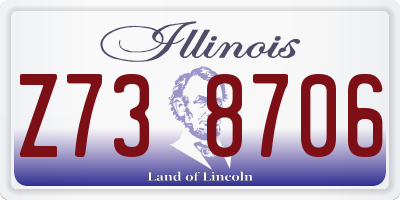 IL license plate Z738706