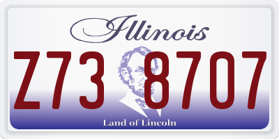 IL license plate Z738707