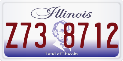 IL license plate Z738712
