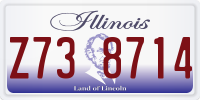 IL license plate Z738714