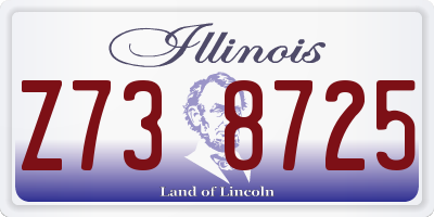IL license plate Z738725