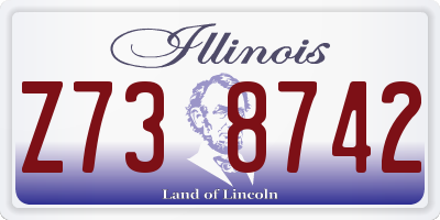 IL license plate Z738742