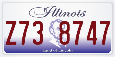 IL license plate Z738747