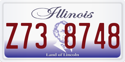 IL license plate Z738748