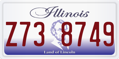 IL license plate Z738749