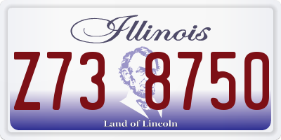IL license plate Z738750
