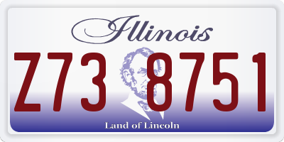 IL license plate Z738751