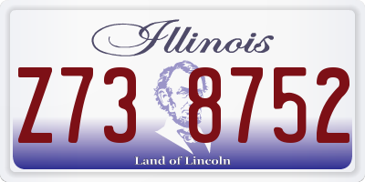 IL license plate Z738752