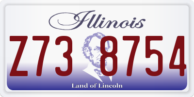 IL license plate Z738754