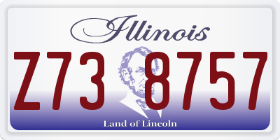 IL license plate Z738757