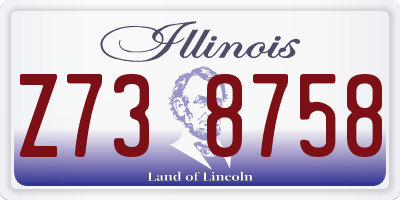 IL license plate Z738758
