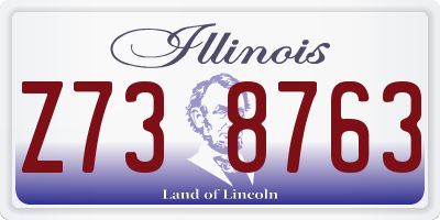 IL license plate Z738763