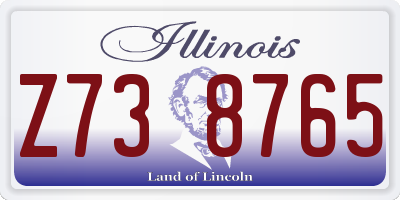 IL license plate Z738765