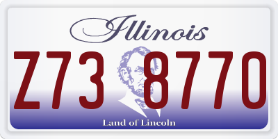 IL license plate Z738770