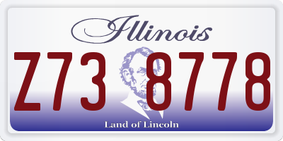 IL license plate Z738778