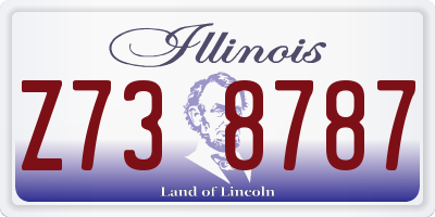 IL license plate Z738787