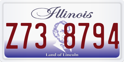 IL license plate Z738794