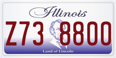 IL license plate Z738800