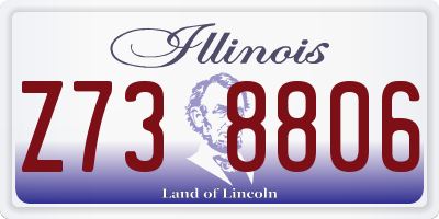 IL license plate Z738806