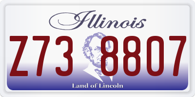 IL license plate Z738807
