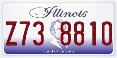 IL license plate Z738810
