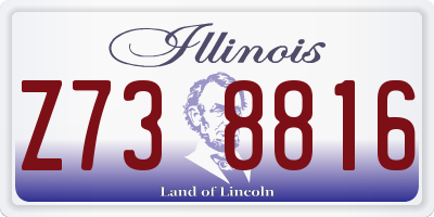 IL license plate Z738816