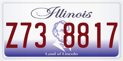 IL license plate Z738817