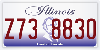 IL license plate Z738830