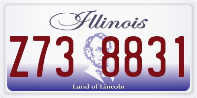 IL license plate Z738831