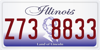 IL license plate Z738833