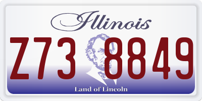 IL license plate Z738849