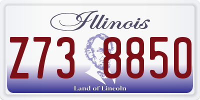 IL license plate Z738850