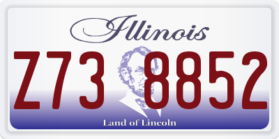IL license plate Z738852