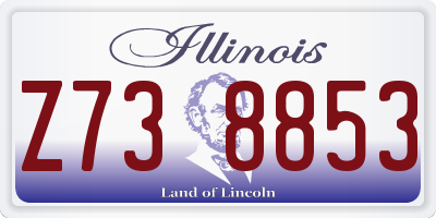 IL license plate Z738853