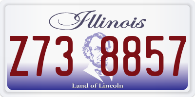 IL license plate Z738857