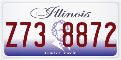 IL license plate Z738872