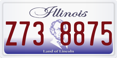 IL license plate Z738875