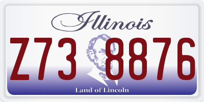 IL license plate Z738876