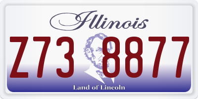 IL license plate Z738877