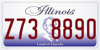 IL license plate Z738890