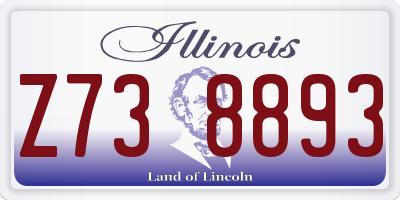 IL license plate Z738893