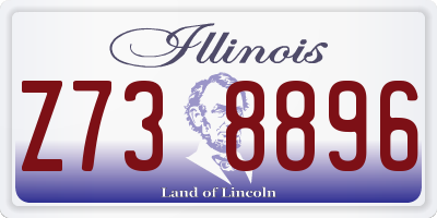IL license plate Z738896
