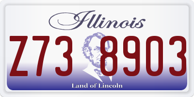 IL license plate Z738903