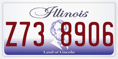 IL license plate Z738906